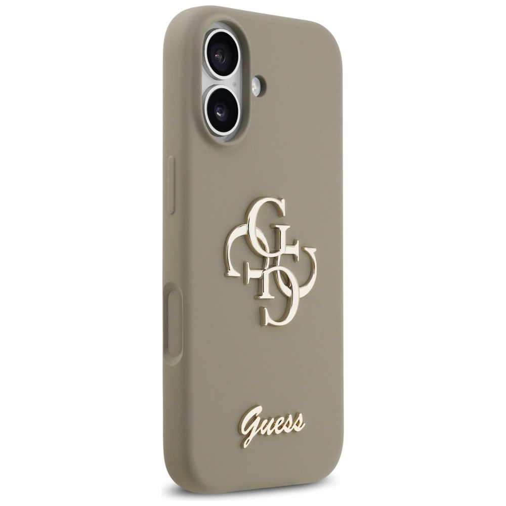 Etui Guess Silicone Big 4G Script do iPhone 17 brązowy